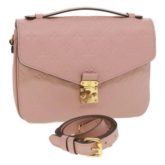 LOUIS VUITTON Empreinte Pochette Metis MM Hand Bag 2way Pink M44018 LV Auth S106 - Picture 1 of 16